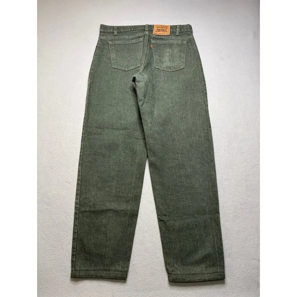 Vintage Levi's 550 Relaxed Fit Tapered Leg Jeans Men's 36x31.5 Green USA 90s‎